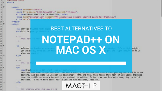 Notepad++ alternatives for mac